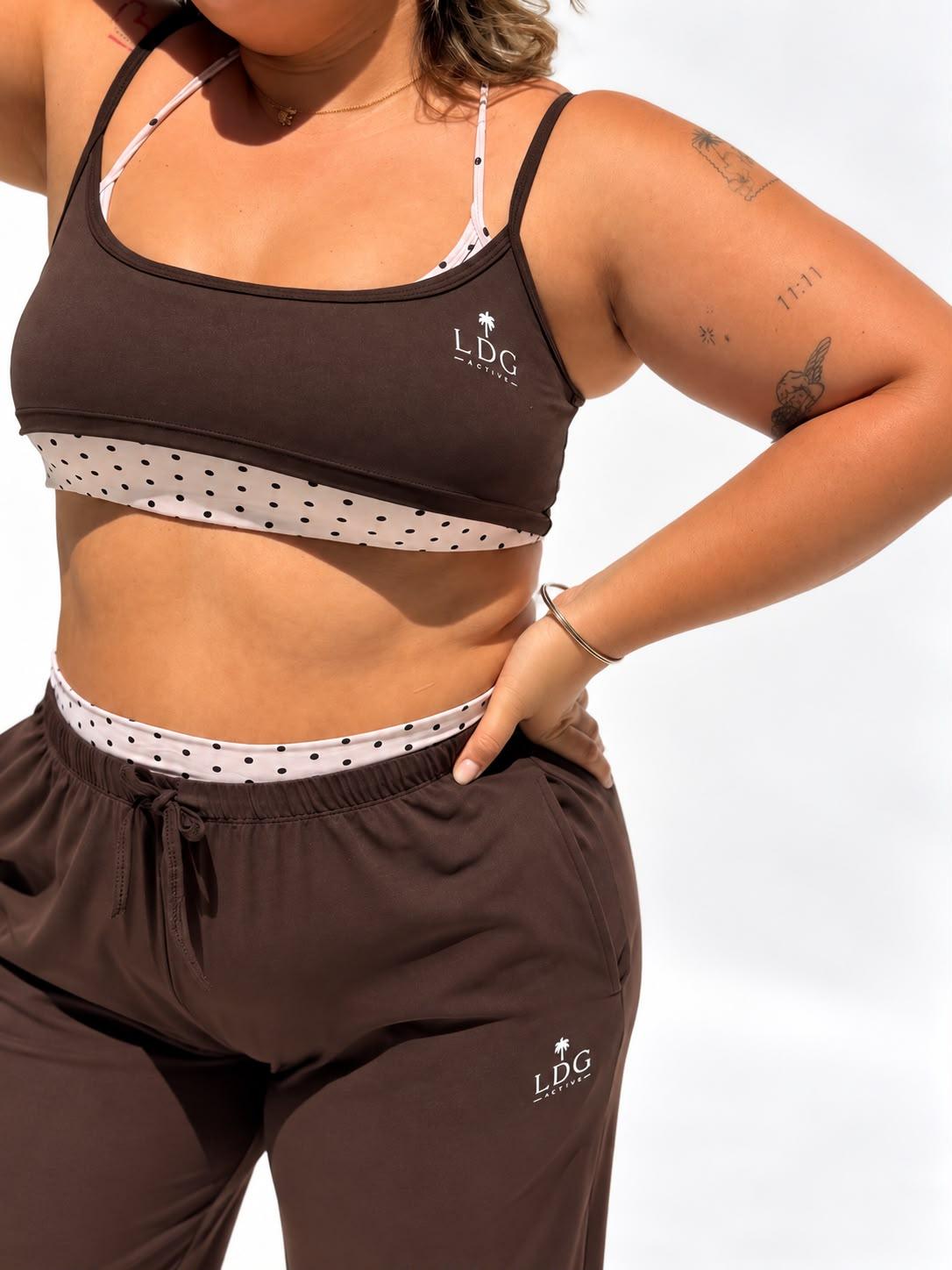 Ensemble ZAYA marron - detail